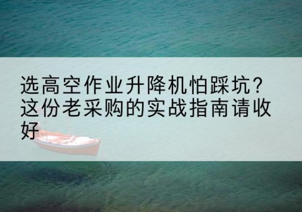 新市高空作业升降机厂家推荐-选高空作业升降机怕踩坑？这份老采购的实战指南请收好